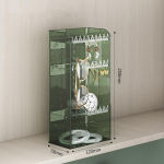 Meigiriiul Vannitoa korrastaja ja hoiuruum Selge meigikorraldaja kapi korraldaja Vertikaalne hoiukarbi ehete vitriin