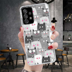 Multikas armsate kasside taustaga telefoni&uuml;mbris Samsung Galaxy A51 A52 A71 A72 A42 A32 A22 A02S A12 5G A21S A31 A41 M12 M21 M31S Ta Samsung A51