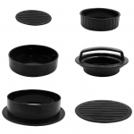 Kolm-&uuml;hes burgeripressiga kotletite valmistamise komplekt t&auml;idisega burgerite grillimiseks Liugurid Vastupidav BPA-vaba plastikust kergesti vabastatav k&ouml;&ouml;giseade grillihuvilistele A