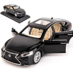 1/32 m&otilde;&otilde;tmetega Lexus LS500h mudelauto, tsingisulamist tagasit&otilde;mmatav m&auml;nguauto heli ja valgusega lastele poisile t&uuml;drukule kingitus 1/32-Size:16.2*5.8*4cm must