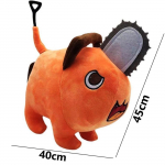 25 cm Anime mootorsaag meeste nukud pl&uuml;&uuml;sis m&auml;nguasi Pochita oranž koerapadjaga t&auml;idetud pehme m&auml;nguasi s&uuml;nnip&auml;evaks kingituseks
