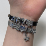 1 tk Fashion Star ripatsid Y2K sulamist nahk h&otilde;bedane v&auml;rv must k&auml;ev&otilde;ru naise peo igap&auml;evane kingitus