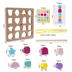 Puidust Montessori m&auml;nguasi V&auml;rvi Kuju Sobitamise Tahvel N&ouml;&ouml;rimism&auml;ng Peenmotoorika Treening Laste Loogilise M&otilde;tlemise Arendav &Otilde;ppem&auml;nguasi