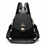 Naiste multifunktsionaalne v&auml;ike rombikujuline seljakott pendelreisi koolikott must