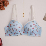 Noorte naiste moodne pitstr&uuml;kiga pesu hingav rinnahoidja, naiste Push Up aluspesu, &uuml;laosa reguleeritav traadist rinnahoidja S valge