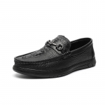 Kevadised Trendikad Meeste K&otilde;ikidele Sobivad Slip-on Vabaaja Nahast Kingad &Auml;rikasutusse Sobivad Kingad Meeste Hingavad Libisemisvastased Kingad 38 must
