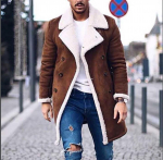 Meeste villane jope soe talvine Trench Long Outwear Button Nutikas mantlid XXXL must