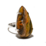 Bumblebee Jasper Gemstone Handmade 925 Sterling Silver Jewelry Ring Size 9 g5o18