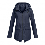 Naiste s&uuml;gistalvine mantel Tuulekindel pikkade varrukatega kapuutsiga pingutuspael Tuulejope t&otilde;mblukuga, puhast v&auml;rvi plaastriga taskud, igap&auml;evaseks kandmiseks &otilde;ue jope M kohv