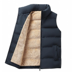 Meeste vest Lambswool jakk Meeste S&uuml;gis Soe Varrukateta Jakid Mees Talv Vabaaja Paks Vest Pluss-Suuruses Meeste R&otilde;ivad 6XL sinine