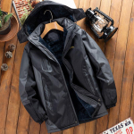 Talveriided Meeste sulemantel Paks fliis samet Tuulejope kapuutsiga kapuutsiga jope S&uuml;gisene veekindel &otilde;uer&otilde;ivad m&auml;gironimis&uuml;likond L punane