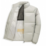 S&uuml;gis-talvine vabaaja paks grafeen must-kuldne puuvillane mantel meeste p&uuml;stkraega puuvillane jakk XXXXL/195cm valge