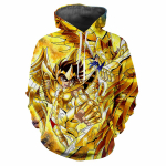 Saint Seiya klassikaline 3D Harajuku prinditud koomiksifilm Anime Lahe mood avangardi meeste naiste pehme ja mugav trendikas kapuutsiga top XL