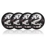 4 tk/partii 56 mm draakoni auto ratta keskosa rummu korgi m&auml;rgikleebis alumiiniumratta keskmise katte embleemi kleebised roheline