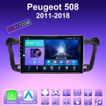 2 DIN Android Carplay autoraadio Peugeot 508 jaoks 2011-2018 Multimeediumipleier Peakomplekt Stereo GPS Navigatsioon BT WIFI 2+32GB 2+32GB