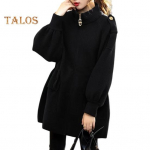 Daami talvejope kaelakaitse aluskrae, paksud pikad varrukad suurte taskutega lahtised puhast v&auml;rvi lukuga Hoia soojas tutvumisjope M pruun