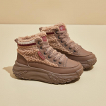 Naiste paksud platvormiga lumesaapad, talvesoojad kunstkarusnahast vooder, pahkluu papud, n&ouml;&ouml;riga, mugavad libisemisvastased PU-nahast l&uuml;hikesed saapad naiste kingad 39