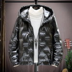 Uus lihtne talvine meeste uus l&auml;ikiv sulejope, trendikas valge pardi sulejope, soe ja tuulekindel meeste M hall v&auml;rv