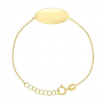 Laste k&auml;ev&otilde;ru &ndash; L&Eacute;A &; ARTHUR &ndash; Gourmette &ndash; 375 kollane kuld &ndash; For&ccedil;at Link &ndash; 12&ndash;14 cm