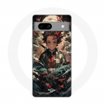 Coque Maniacase pour Google Pixel 7a demon slayer Tanjiro anime manga