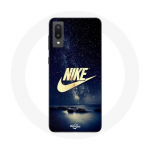 Coque Maniacase pour Samsung Galaxy A02 nike logo dor&eacute; nuit &eacute;toil&eacute;