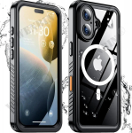 IP68 veekindel &uuml;mbris iPhone 16 15 14 Pro Max Plus jaoks, t&auml;ielik kaitsekate, ujumiseks, veealuseks sukeldumiseks, Magsafe magnetiline &uuml;mbris For iPhone 16 ProMax must