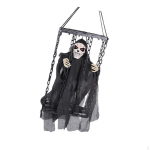Halloween Hanging Ghost in Cage Decoration Decorative Haunted House Prop for Doors Balcony Trees
