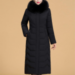 Suures suuruses XL-6XL Keskealine naine pikk mantel Talvine Paks Soe Mantlid Kapuutsiga Elegantne Kunstkarusnahast krae lahtised naistejoped 2XL must