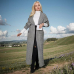 Pikkade kiududega kootud kardigan, elegantne &uuml;hev&auml;rviline pikkade varrukatega taskutega kampsun, naiste S hall