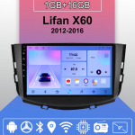 Auto Raadio Android Auto Carplay Lifan X60 jaoks 2012-2016 Multimeediam&auml;ngija Peaseade Stereo GPS Navigatsioon BT WIFI 1+16GB 1+16GB