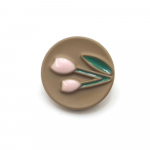 10 tk Ilusad Tulbi N&ouml;&ouml;bid 17,5 mm &Uuml;mmargused Plastikust Varrega N&ouml;&ouml;bid V&auml;rvilise Tulbi Mustriga R&otilde;iva Aksessuaarid 17.5mm kollane