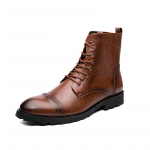 Moodsad uued n&ouml;&ouml;rkingad meestele Motokrossisaapad Retro kaubam&auml;rk Meeste vabaaja lakknahast Oxfordid Meeste pidulikud k&otilde;rge s&auml;&auml;rega kingad Brogue kingad 38 pruun