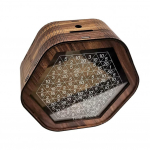 Rahakast kuusnurkne puidust hoiup&otilde;rsas digitaalse skaalaga lastele T&auml;iskasvanud saavutavad s&auml;&auml;stmiseesm&auml;rgid laste s&auml;&auml;stmise eesm&auml;rgiga