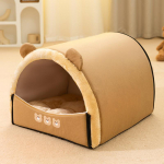 S&uuml;gis- ja talvine koerte k&otilde;vera maja kennel V&auml;ikese ja keskmise suurusega koerte jurt Lemmikloomamaja kassikaru poolkinnine telk M-40 * 33 * 28cm