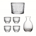 Jaapani sake komplekt, mis sisaldab 1 sakepotti, 4 sake tassi ja 1 kaussi Tokkuri pudeli Ochoko tassi karahvinikomplekt, klaasist kingitused Saki armastatud peoks