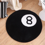 Flokeeritud vaip Must ja valge Digitaalne 8 &Uuml;mmargune Magamistoa Vooditekk Kodu Otsalaua Matt P&otilde;randamatt Arvutitooli Vaip 60cm straight circle