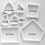 8 tk plastikust k&uuml;psisel&otilde;ikuri komplekt 3D j&otilde;ulupiparkoogimaja vorm DIY k&uuml;psisevorm kondiitritooted koogitempel k&uuml;psetust&ouml;&ouml;riistad tarvikud 8pcs