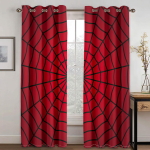 Multikas &auml;mblik punane v&otilde;rk Halloweeni poiss t&uuml;druk lapsed Aknakardinad rulood elutuppa magamistuppa k&ouml;&ouml;ki ukseni kodu kaunistus 2 tk W50 X H130(CM)X2&Grommet Top