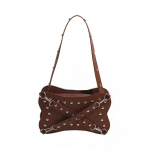 Cross Rivet Dekoratiivkott naistele PU &otilde;lakott &Uuml;hev&auml;rviline n&ouml;&ouml;pn&otilde;elaga pannal Peen Crossbody kotid mood