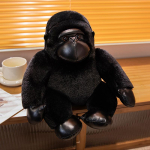 Uus hiiglaslik t&auml;idisega ahv Gorilla nukk pl&uuml;&uuml;sis m&auml;nguasi metsik loomaaia loom must hall h&auml;gune pehme pluus Peluche lastele s&uuml;nnip&auml;evakingituste kaunistus 50cm must
