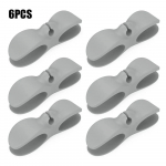 6 tk Juhtmehoidja Korraldaja K&ouml;&ouml;giseadmete Juhtme&uuml;mbris Kaablihaldus Klamber Hoidik Frit&uuml;&uuml;ri Kohvimasina Fiksaator grey 6pcs