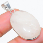 Rose Quartz Handmade 925 Sterling Silver Jewelry Pendant 1.65 r7l52