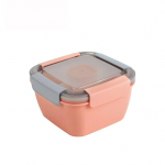 1100ml/1500ml Kaasaskantav L&otilde;unakarp Konteiner 2-kihiline Restiga Salatikauss Bento Karbid Salatikausid L&otilde;unakarp L&otilde;unakonteiner Toidule 1000ml&1 roosa
