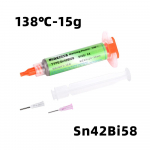 Sn42Bi58 SMD keevituspasta 138 ℃ madala temperatuuriga pliivaba s&uuml;stal, puhas jootepasta telefoni komponentide parandamiseks