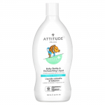 ATTITUDE, Little Ones, Baby Bottle & Dishwashing Liquid Detergent, Pear Juice, 700 ml (23.7 fl oz)
