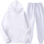 Meeste kapuutsiga spordidress, Unisex, kaheosalised jooksuriided, pikkade varrukatega pulloverid, pusad ja dressip&uuml;ksid XXXL oranž