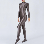 Naiste klubi tantsuetenduse kost&uuml;&uuml;m Skinny Jumpsuit Full Body Bodystocking Rash Guard sukeldumiseks Surfamine Jooga Poletants XL pruun