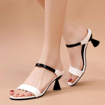 Naiste mood Kerged kevad-suvi Peep Toe k&otilde;rge kontsaga kingad Naiste klassikalised mustad punased ja valged kingad Ga77 35