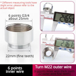 16 18 20 22 24mm G3/4 G1/2 kuni M22 pistikud k&ouml;&ouml;giaeraatori mullitaja veepuhasti adapteri kraani pikendamise pikkusega adapterid