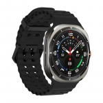 Pehme silikoonk&auml;ev&otilde;ru Samsung Galaxy Watch 7 Ultra 47 mm sportlik meeste rihm kella ULTRA7 jaoks 47 mm ilma t&uuml;hikuteta kumer otsa rihm 47mm valge